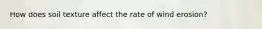 How does soil texture affect the rate of wind erosion?