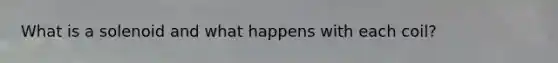 What is a solenoid and what happens with each coil?