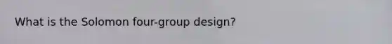 What is the Solomon four-group design?