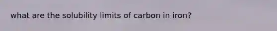 what are the solubility limits of carbon in iron?