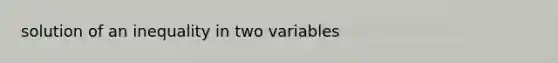 solution of an inequality in two variables