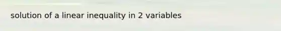 solution of a linear inequality in 2 variables