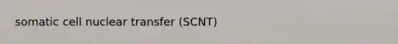 somatic cell nuclear transfer (SCNT)