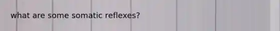 what are some somatic reflexes?