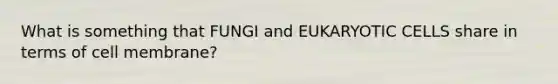 What is something that FUNGI and EUKARYOTIC CELLS share in terms of cell membrane?