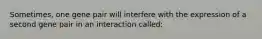 Sometimes, one gene pair will interfere with the expression of a second gene pair in an interaction called: