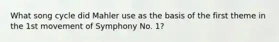 What song cycle did Mahler use as the basis of the first theme in the 1st movement of Symphony No. 1?