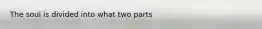 The soul is divided into what two parts