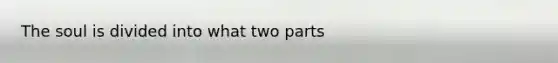 The soul is divided into what two parts