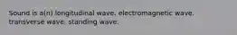 Sound is a(n) longitudinal wave. electromagnetic wave. transverse wave. standing wave.