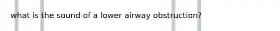 what is the sound of a lower airway obstruction?