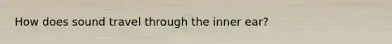 How does sound travel through the inner ear?
