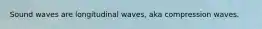 Sound waves are longitudinal waves, aka compression waves.