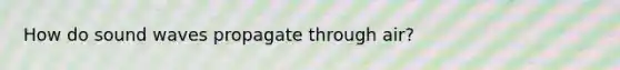 How do sound waves propagate through air?