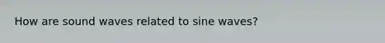 How are sound waves related to sine waves?