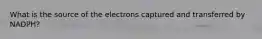 What is the source of the electrons captured and transferred by NADPH?