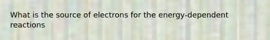 What is the source of electrons for the energy-dependent reactions