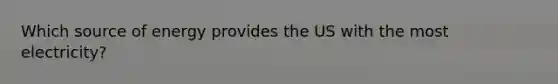 Which source of energy provides the US with the most electricity?
