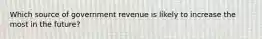 Which source of government revenue is likely to increase the most in the future?