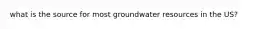 what is the source for most groundwater resources in the US?