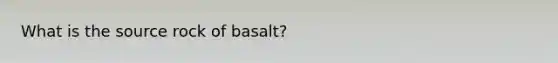 What is the source rock of basalt?