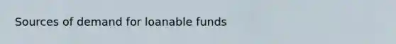 Sources of demand for loanable funds