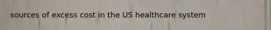 sources of excess cost in the US healthcare system