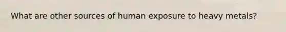 What are other sources of human exposure to heavy metals?