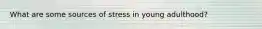 What are some sources of stress in young adulthood?