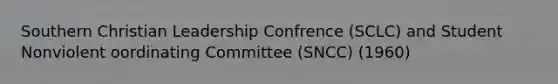 Southern Christian Leadership Confrence (SCLC) and Student Nonviolent oordinating Committee (SNCC) (1960)