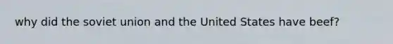 why did the soviet union and the United States have beef?