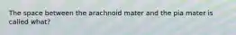 The space between the arachnoid mater and the pia mater is called what?