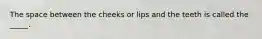 The space between the cheeks or lips and the teeth is called the _____.