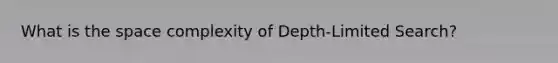 What is the space complexity of Depth-Limited Search?