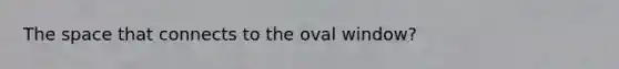 The space that connects to the oval window?