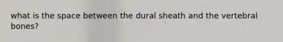 what is the space between the dural sheath and the vertebral bones?