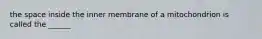 the space inside the inner membrane of a mitochondrion is called the ______