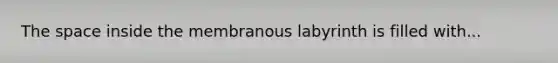 The space inside the membranous labyrinth is filled with...