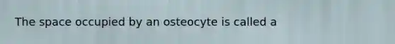 The space occupied by an osteocyte is called a