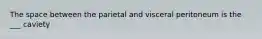 The space between the parietal and visceral peritoneum is the ___ caviety