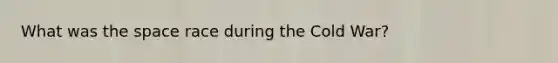 What was <a href='https://www.questionai.com/knowledge/k0Lyloclid-the-space' class='anchor-knowledge'>the space</a> race during the Cold War?