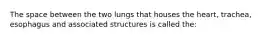 The space between the two lungs that houses the heart, trachea, esophagus and associated structures is called the: