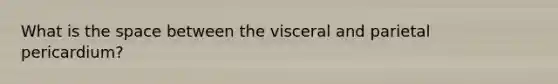 What is the space between the visceral and parietal pericardium?