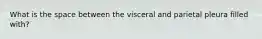 What is the space between the visceral and parietal pleura filled with?