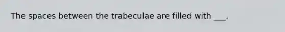 The spaces between the trabeculae are filled with ___.