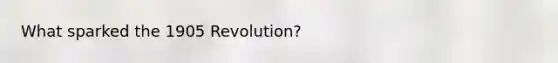 What sparked the 1905 Revolution?