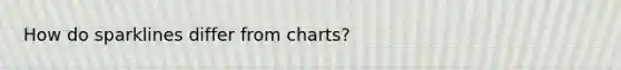 How do sparklines differ from charts?