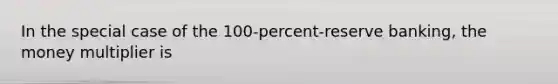 In the special case of the 100-percent-reserve banking, the money multiplier is