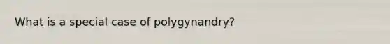 What is a special case of polygynandry?