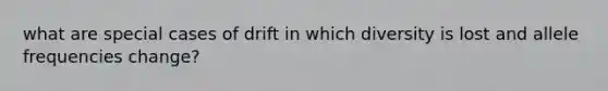 what are special cases of drift in which diversity is lost and allele frequencies change?